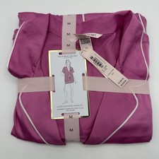 Victoria's Secret Satin Shorts Pajama Set Top  Bottom Rose Pink Size Medium