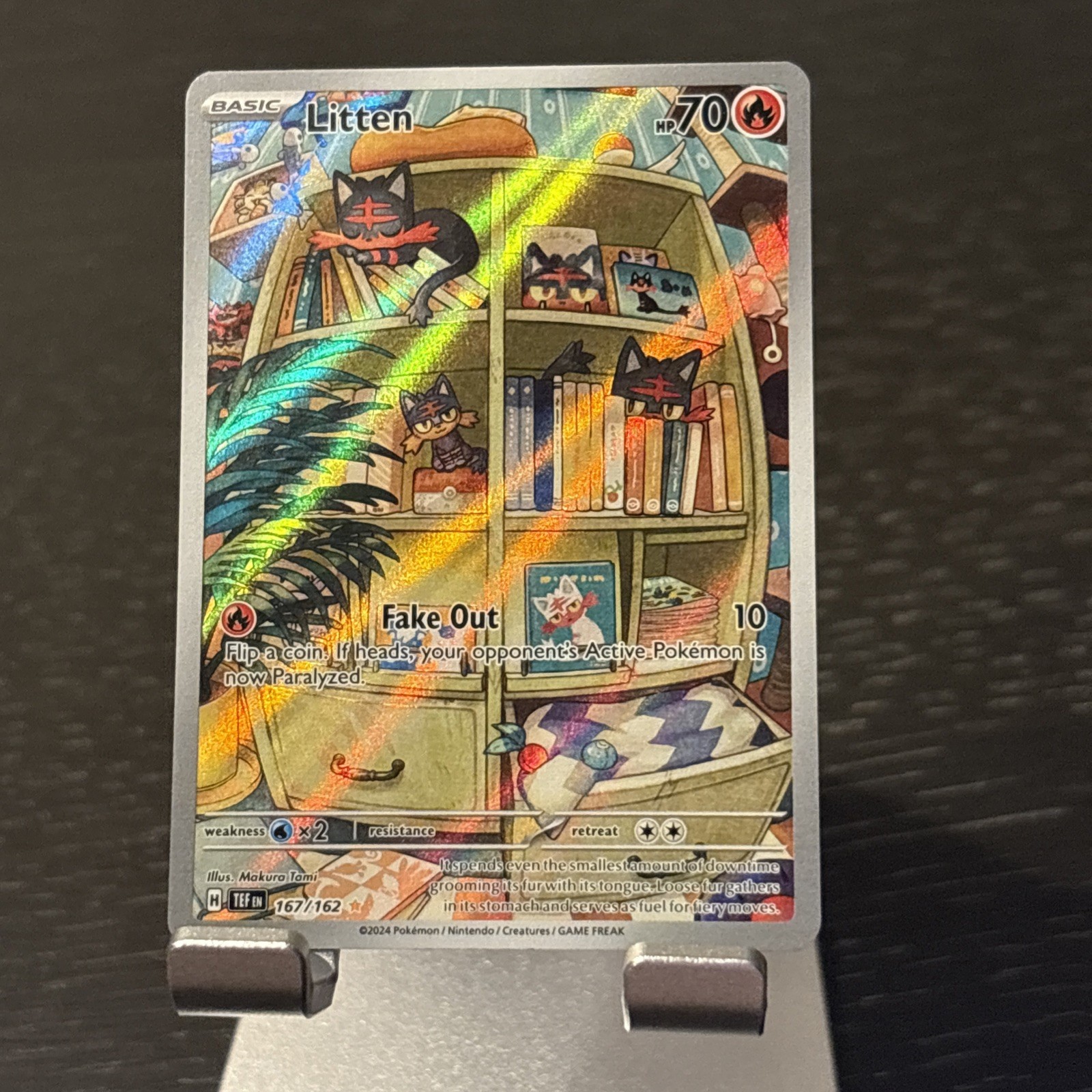 Litten 167/162 Pokémon: Temporal Forces Illustration Rare - Near Mint