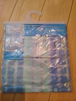 Aqualona Plastic Shower Curtain Blue and White Mosaic Pattern W1800 H1800mm NEW