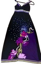 Stunning Maxi Flower Wallies dress Size 12 Deadstock