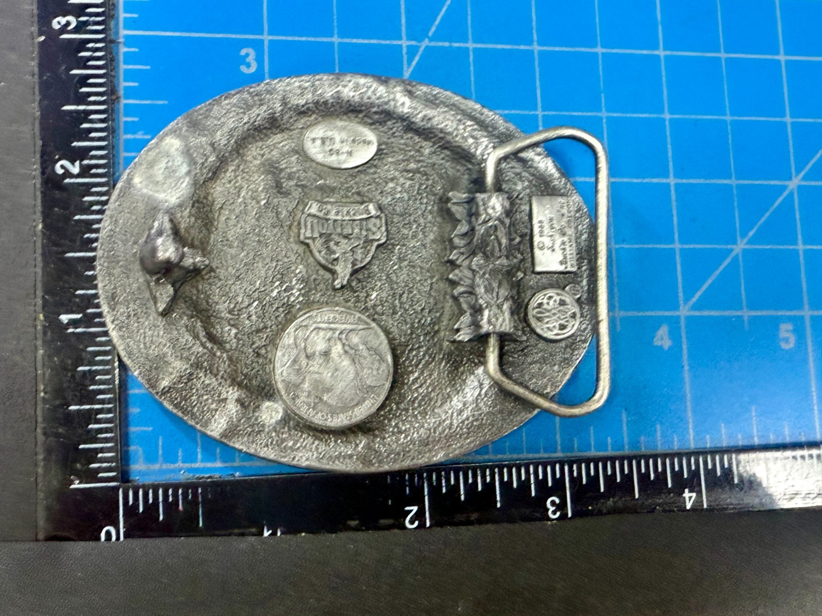 Indian Chief Head Coin Liberty 1937 Vintage 1988 Siskiyou Belt Buckle N-80