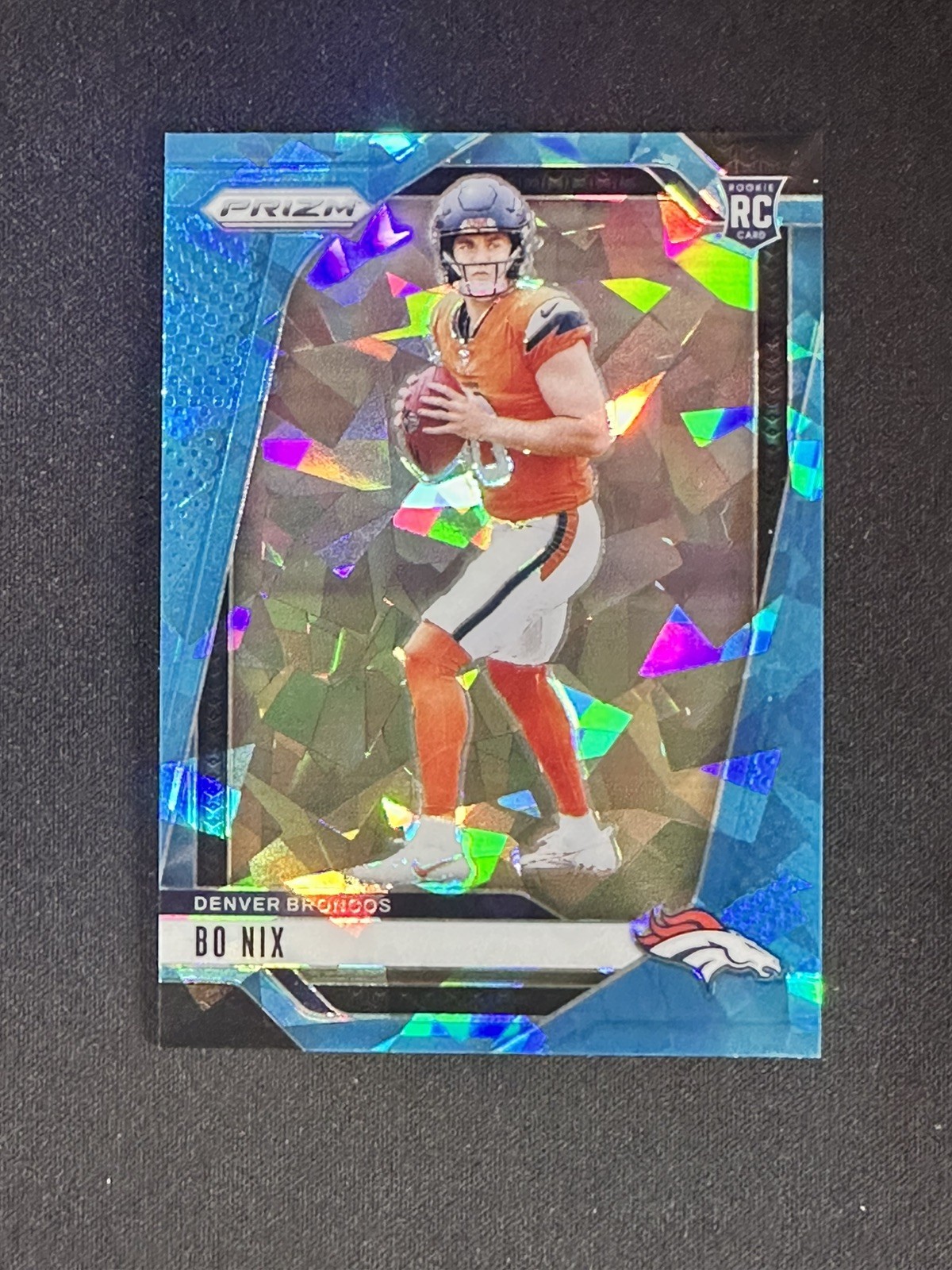 2024 Prizm NFL Bo Nix 🔥🔥🔥Blue Cracked Ice #/99🔥🔥🔥 RC #309