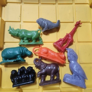Vtg Mold A Rama Wax Elephant Souvenir Figure Tampa Lowry Park Zoo Lot Of 8 D34