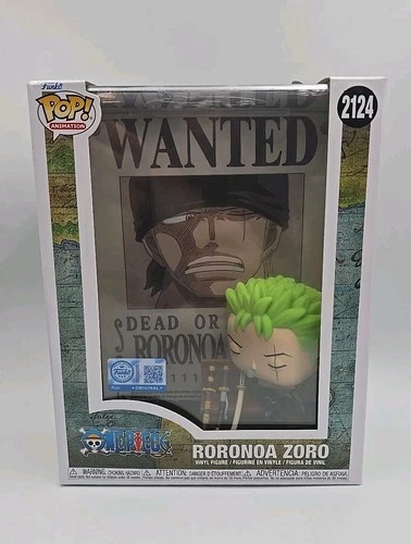 Funko Special Edition Pop! One Piece Wanted Poster Roronoa Zoro #2124 NEW IN BOX