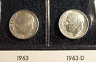 Roosevelt Dime lot  1963  P-D   90% Silver (Lot of 2)  (NR)