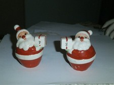 Vintage 1950s Holt Howard Santa S&P Shaker Christmas Figurines Salt & Pepper 