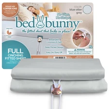 Bed Bunny Locking Fitted Bed Sheet,AS SEEN ON TV,Stays On & Won’t Slip Off, Full