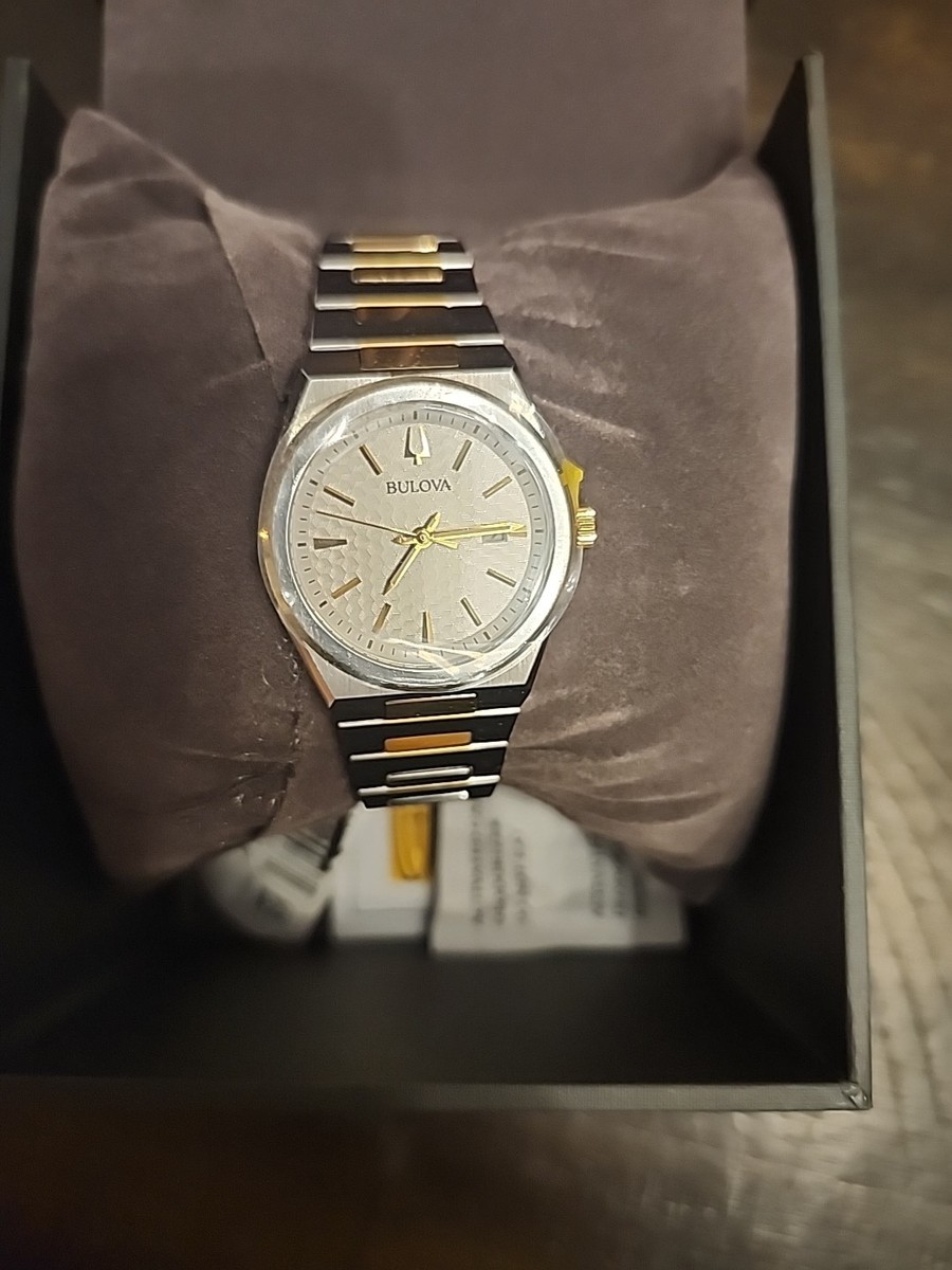Pre-Owned-Bulova Classic 98L323 White Dial Two Tone Bracelet Women\'s Watch s-l1200.jpg main image 2