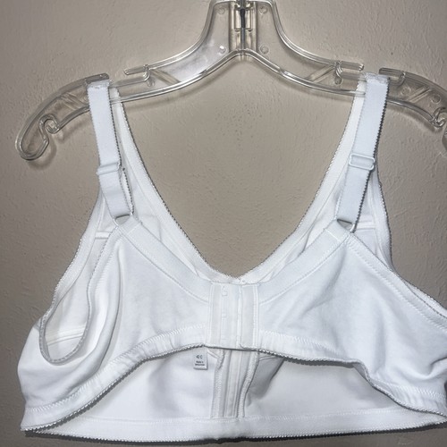 Comfort Choice 100% Cotton 42C Bra No Wire Unlined Back Closure White 27-1946-6 - Picture 5 of 10