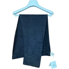 Hermes Navy Blue Huge Super Fine Goat Skin Suede Belt New Tags Made in France