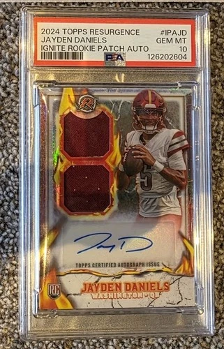 2024 Topps Resurgence Ignite Jayden Daniels RPA PSA 10