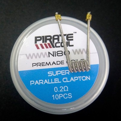 10 x Ni80 Super Parallel Coils 0,2Ω (26G*2+38G)+26G