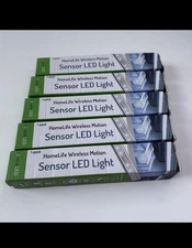 Homelife Wireless Motion Sensor LED Light Ultra Bright Pure White Lot Of 5 New