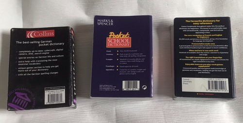 Dictionary x 3 Small - English - French - German Bundle Job Lot - Picture 5 of 6