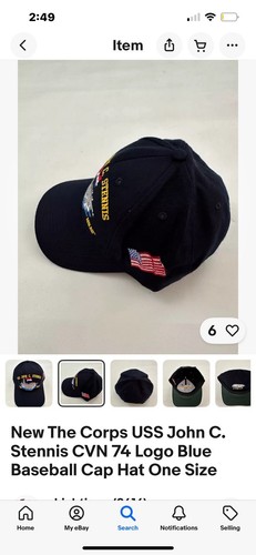 New The Navy Corps USS John C. Stennis CVN 74 Blue Baseball Cap Hat One Size - Picture 3 of 8