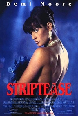 STRIPTEASE ORIGINAL ROLLED 27X40 MOVIE POSTER 1996 DEMI MOORE BURT REYNOLDS RARE