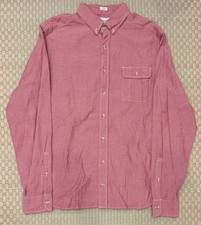 Taylor Stitch Selvedge Chambray Button Up Shirt Red Men's Size 42 Made in USA