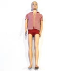 Vintage 1963 Mattel Ken DOLL in ORIGINAL SWIMSUIT JACKET, TRUNKS, SANDAL ~ VGC⛱️