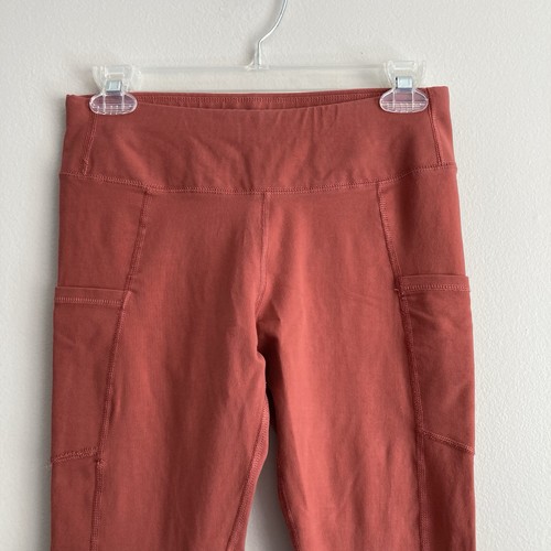 Pact Womens Pocket Leggings Size Small Pink/Red Mid Rise Organic Cotton - Picture 2 of 9