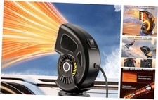Car Heater, 12V Portable Heater Plug in Heating and Cooling Fans, Car black