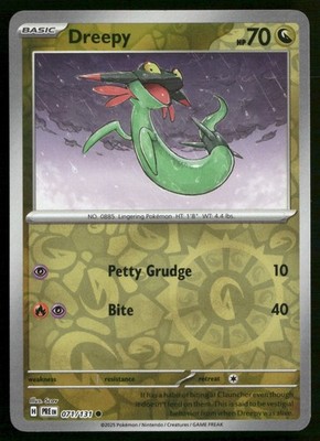 Dreepy 071/131 SV: Prismatic Evolutions Reverse Holo Pokemon TCG