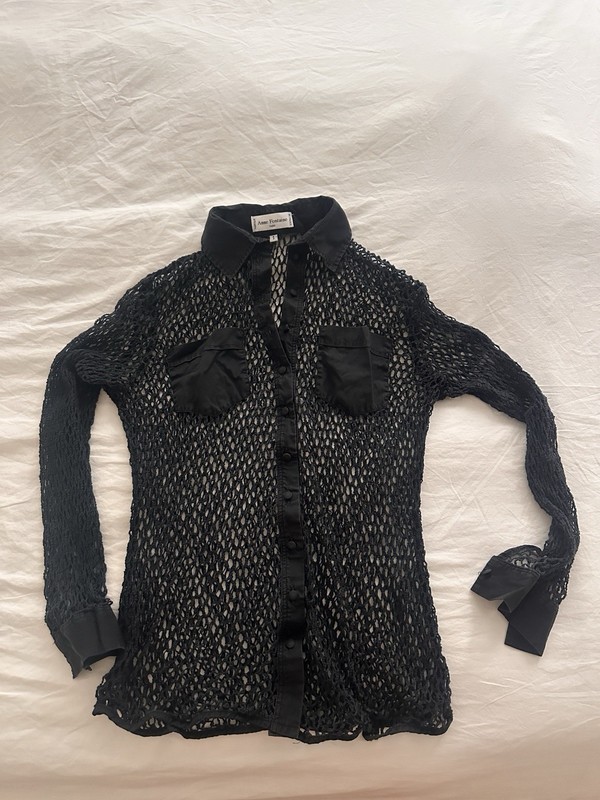 Anne Fontaine Mesh Button Up