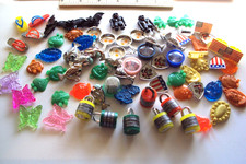 Vtg Gumball Charm Cracker Jack 60's HK LOT Vending machine plastics prizes  toys