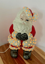 Vintage Atlantic Mold Santa 14 Ceramic 1970s Light Up Christmas Figure