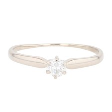 .24ct Round Cut Diamond Solitaire Engagement Ring 14k White Gold Size 8.75