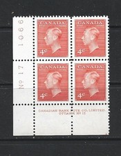 CANADA - 1951 KING GEORGE VI - LOWER LEFT PB - PLATE 17 - SCOTT 306 - MNH
