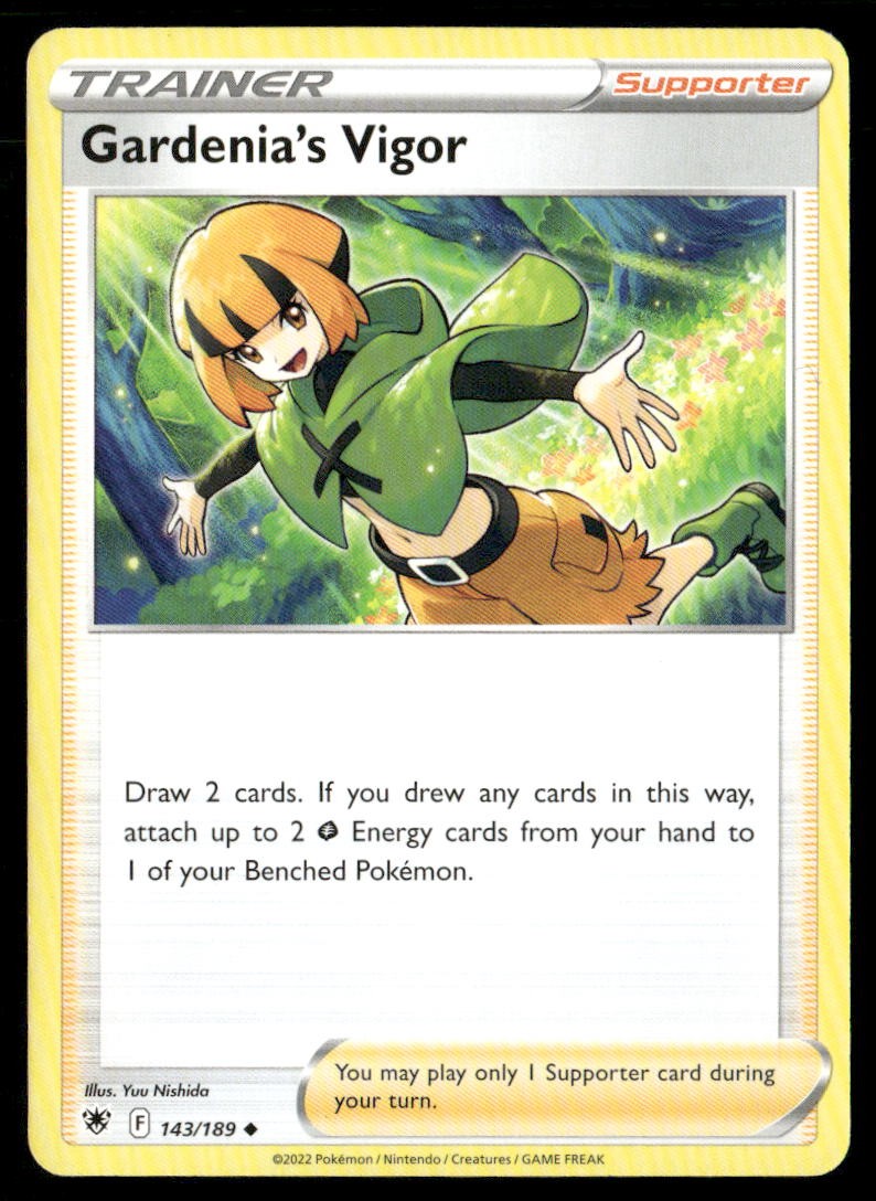 Gardenia's Vigor Astral Radiance 143/189 Uncommon Pokemon Near Mint