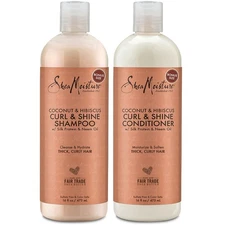 SheaMoisture Coconut & Hibiscus Curl & Shine Shampoo & Conditioner for Bouncy