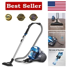 Blue WhirlWind 2.5L Bagless Vacuum - Lightweight, Powerful & Easy Maneuvering