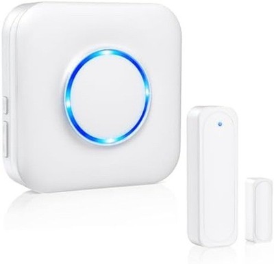Door Chime Satisure Wireless Door Open Contact Sensor Alarm Chime with 600 Range