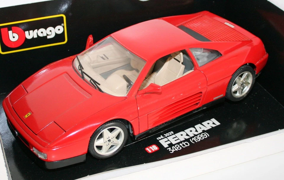 BURAGO 1/18 3039 FERRARI 348TB 1989 RED - Image 2 of 2