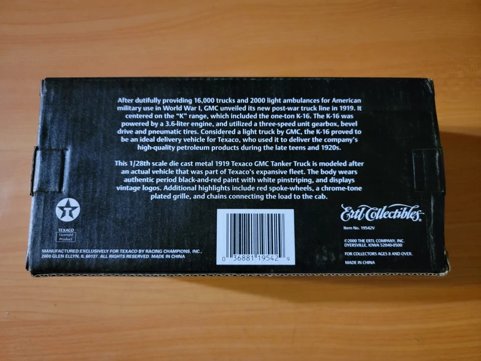 Ertl Collector Series 17 1919 GMC Tanker Truck Texaco Petroleum Products NEW - Image 2 of 3