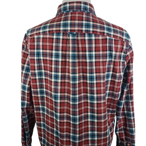 American Eagle Outfitters Casual Shirt Mens Size XL Red Blue Plaid Classic Fit - Picture 5 of 9