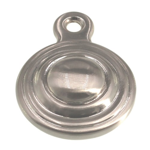 Set of 4 Satin Nickel Federal Style Bed Bolt Covers 1 3/8" KK22-SN - Picture 3 of 4