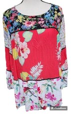 John Mark Blouse Size Large Relaxed Fit Flowy Boho Artsy