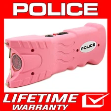 POLICE Stun Gun 917 PINK 700 BV Heavy Duty Rechargeable LED Flashlight