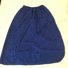 Vintage 1980 s Made In USA Silky Slip Skirt/Underskirt w/ Subtle Florals Size M