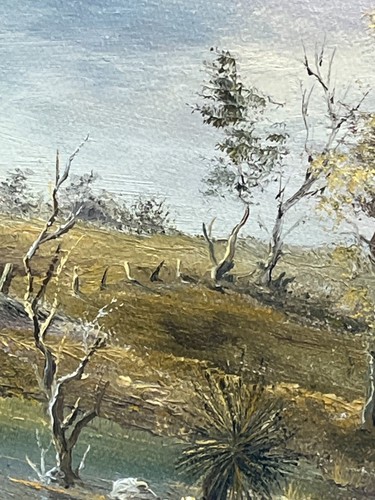 Oil Painting - Farmers Dam Pinjarra Western Australia - Signed James Dean 1979 - Picture 9 of 12