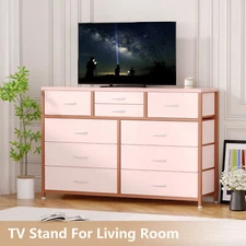 ✅10 Drawers TV Stands for 55inch TV Entertainment Center Storage Organizer Unit