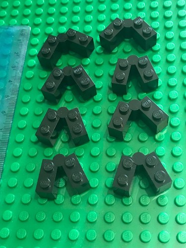 Lego 8 x SCHWARZ 2 x 2 x 2 drehbare Scharniersteine / Gelenk klappbares Eisenbahntor