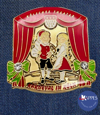 KAPPES Köln Pin Anstecker Hänneschen und Bärbelchen Pin Theaterspiel NEU
