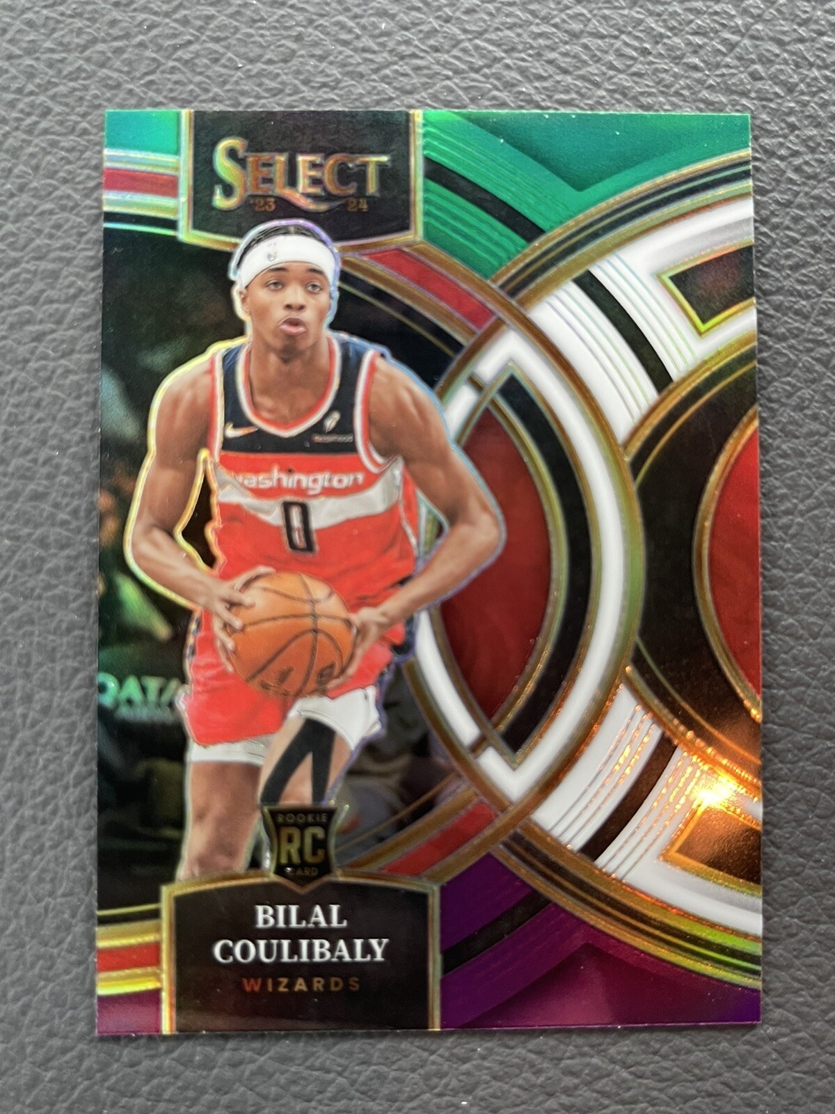 Bilal Coulibaly 2023-24 Panini Select #131 Premier Green White Purple Prizm