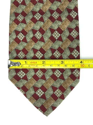 GUESS Herren Krawatte 100% Seide Handarbeit in Italien Mehrfarbig Geometrisch Krawatte 57" - Bild 5 von 6