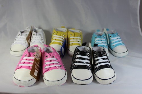 SCARPE NEONATO , BAMBINI IN TESSUTO TELA E COMODO ANTISCIVOLO MODELLO  SPORTIVO | eBay