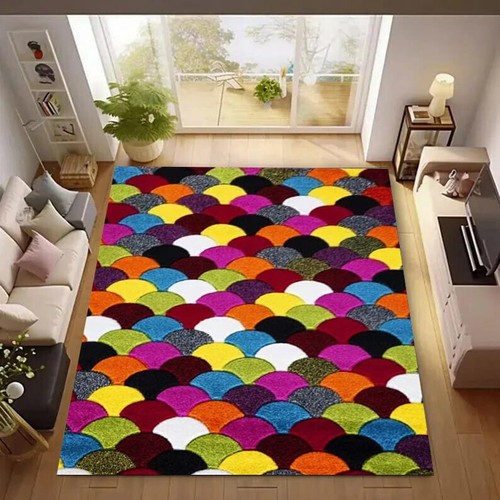 Modern Rug Nonslip Area Rug Large Livingroom Bedroom Carpet New Multi Floor Mats - Picture 30 of 44