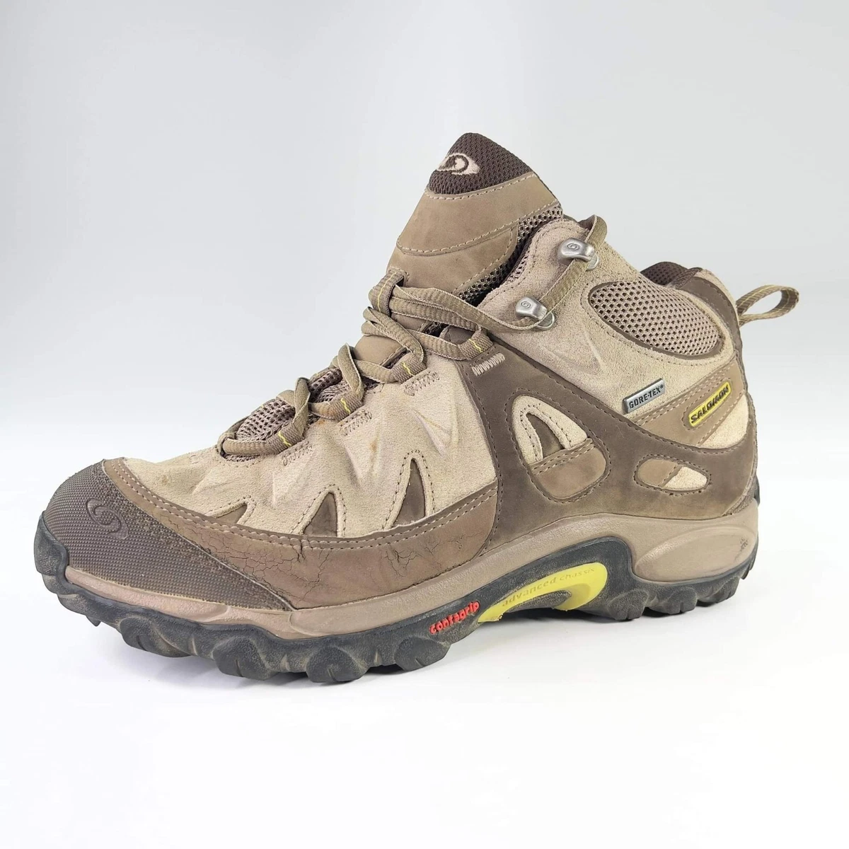 Salomon Women s Exit Peak Mid Booties GTX Lite Hiking US 8.5 Tan Lace Up Boots